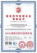 重合同守信用单位等级证书